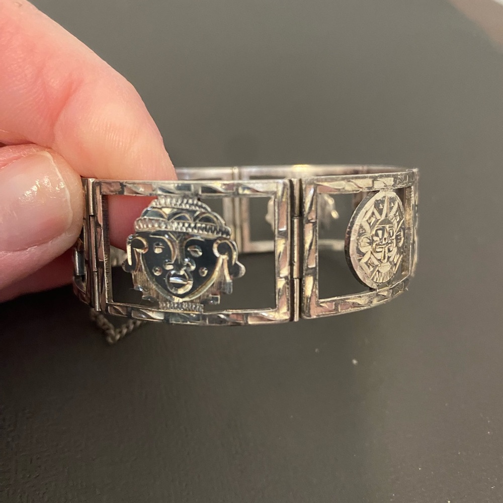 Sungod Warrior Sterling Silver 925 Vintage Bracelet